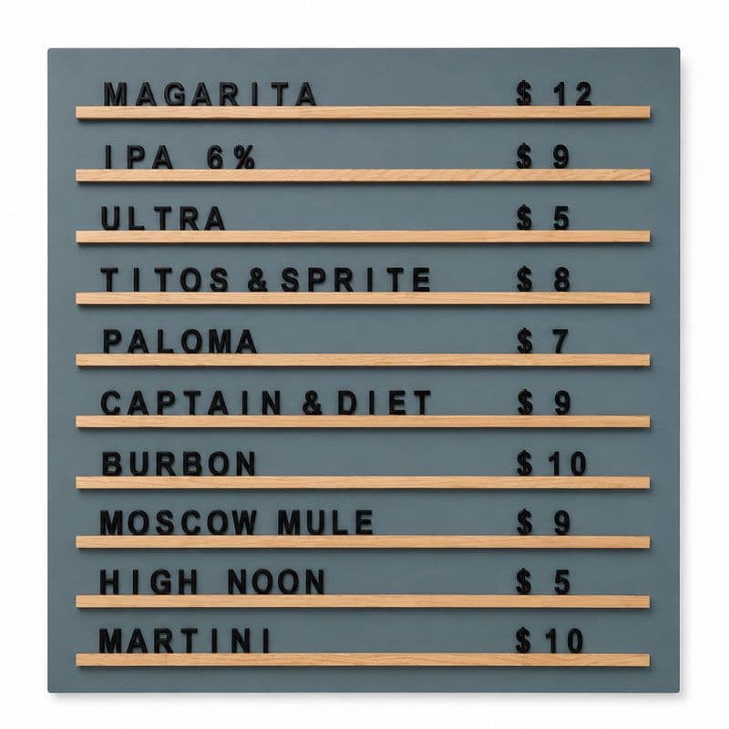Wall Menu Boards