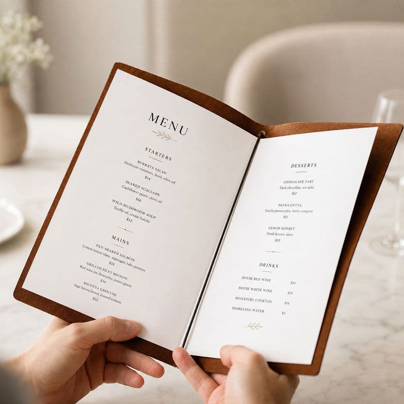 Elastic Menu Covers
