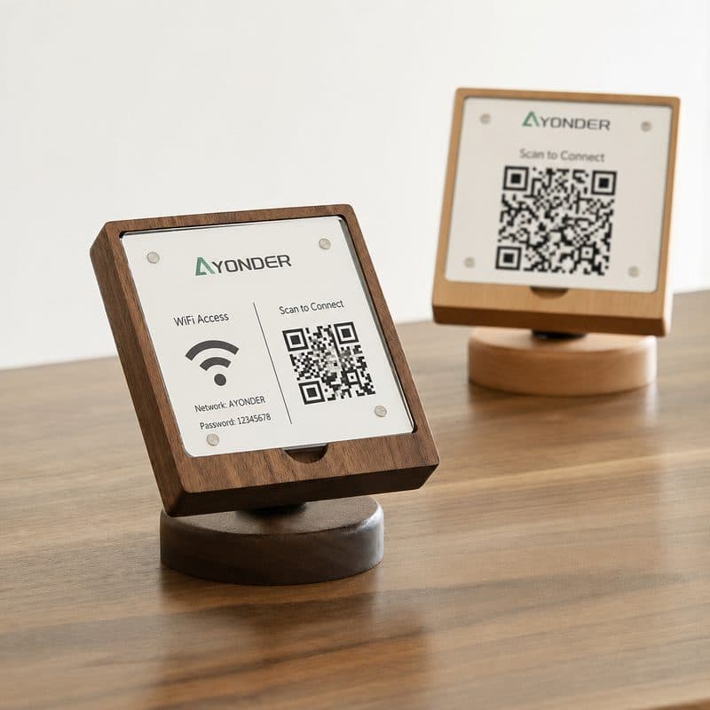 Wood QR Code Sign Holder