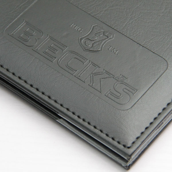 Embossing customization finish on hospitality products